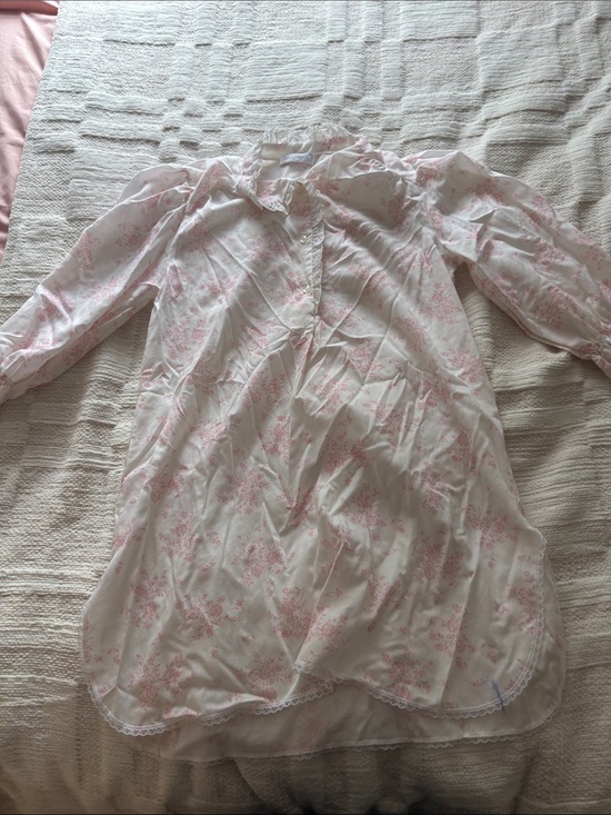 Miss Elaine Other - Miss Elaine Pink and White Floral Nightgown